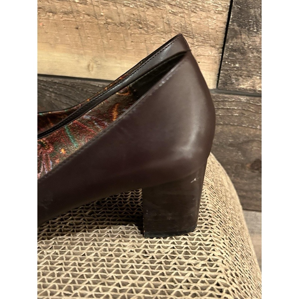 Etienne Aigner 7.5 Madge Leather Buckle Classic Conservative‎ Career Block Heels - Picture 2 of 10